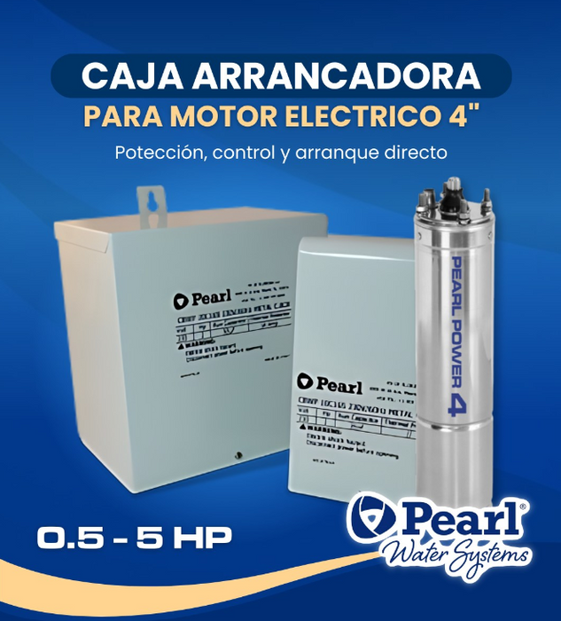 Caja Arrancadora para Motor Eléctrico 4" de 0,5 a 5 Hp, Pearl